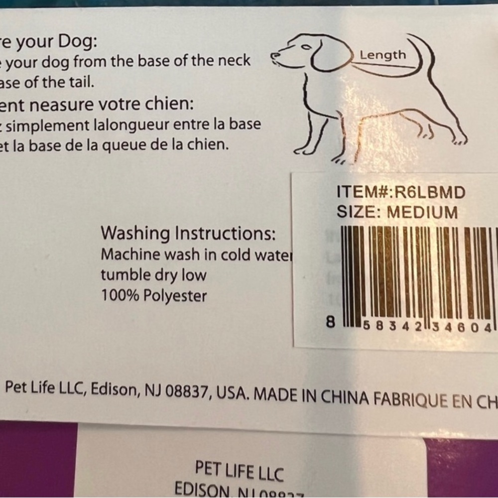 🐾 HOST PICK 🐾 Pet Life Baby Blue Waterproof Adjustable Pet Raincoat Size Med NWT - Picture 9 of 12